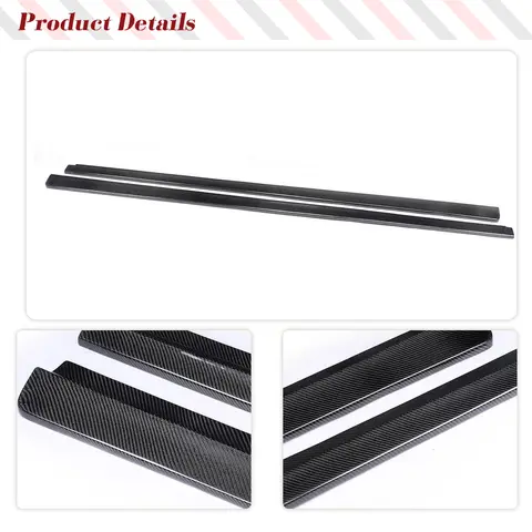 Sidokjolar i kolfiber, förkläde, förlängning av läppar underifrån för Mercedes-Benz C-klass W204 C63 AMG Sedan Coupé 2012 2013 2014 6 best sales w204 sidokjol - №3