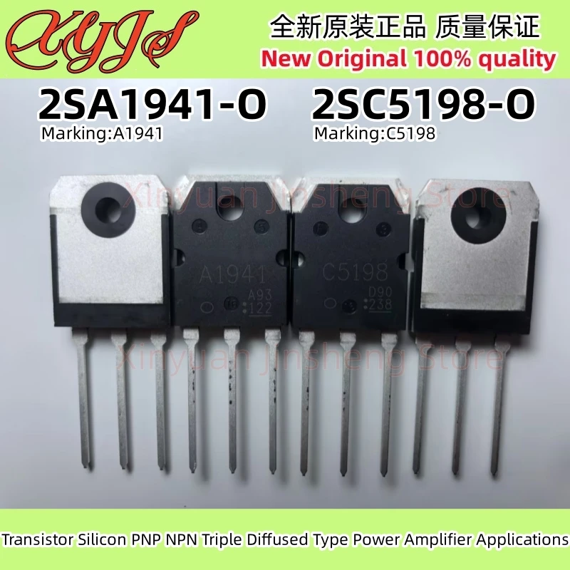 2SA1941-O 2SC5198-O 2SA1941 A1941 2SC5198 C5198 Transistor de silicio PNP NPN tipo triple difuso aplicaciones de amplificador de potencia nuevo