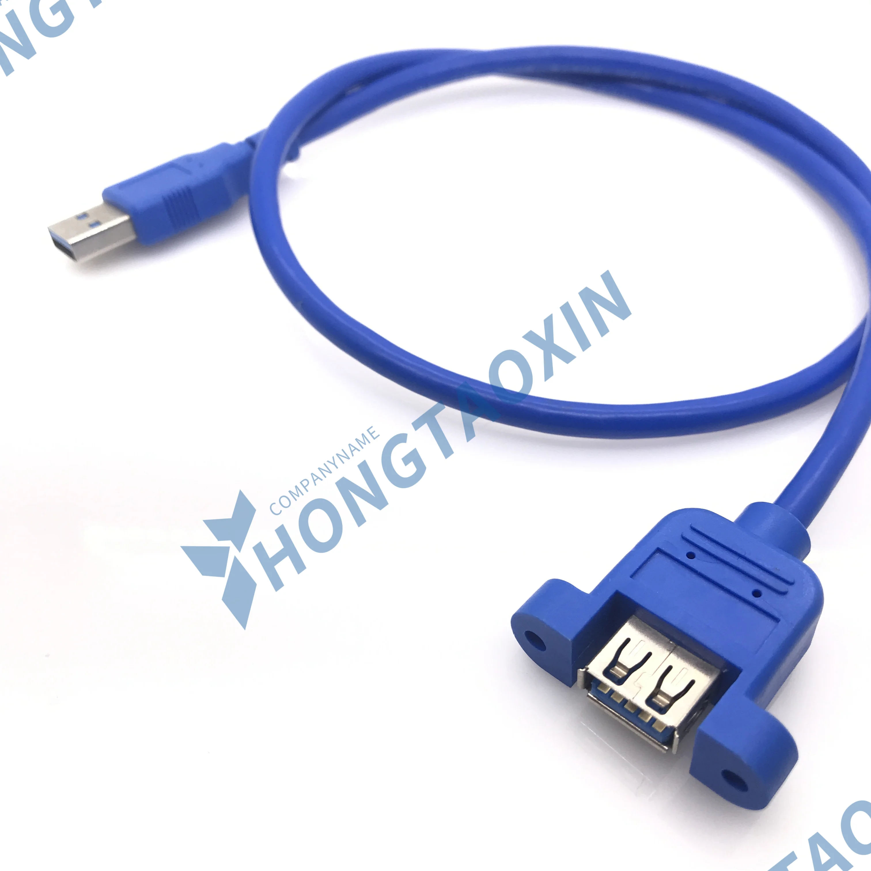 High Speed USB 3.0 Male To Female USB 3.0 Extension Cable Wire Computer Host Panel Mount Screw USB Connector Adapter