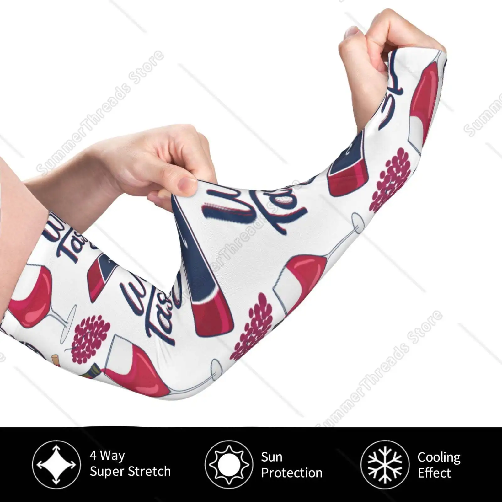 Mangas refrescantes para botellas de vino tinto para hombres, manguitos para brazos, funda de protección solar UV para cubrir con silicona antideslizante