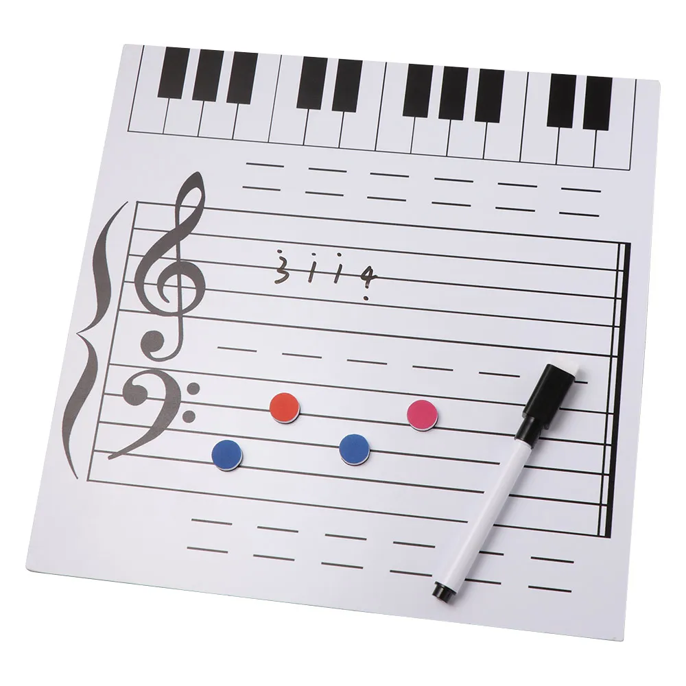 

Writing Music Score Whiteboard Reusable Practice Music Teaching Tool Dry Wipe Erasable Magnetic Music Notes Stickers School