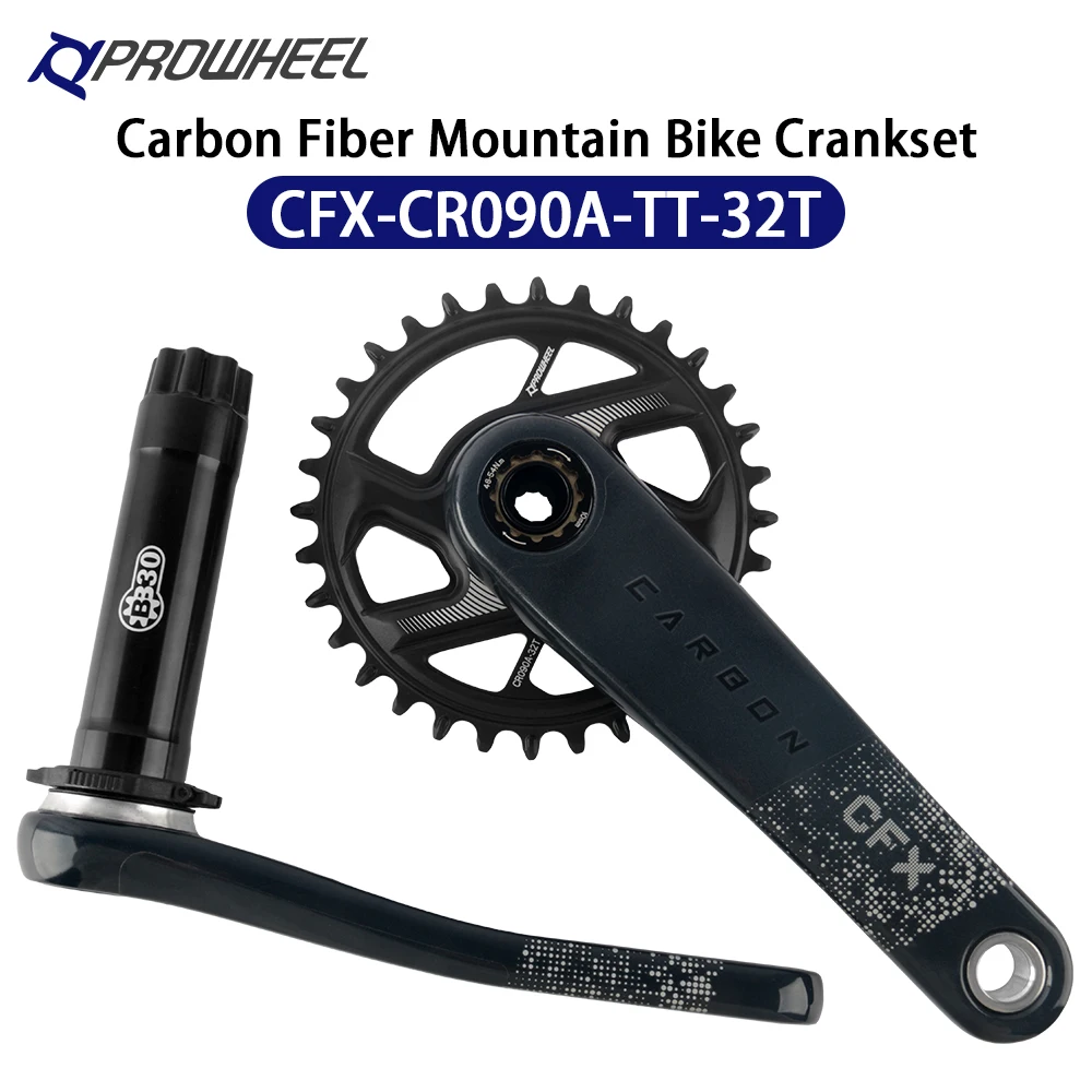 

Prowheel Carbon Fiber Crankset Mountain Bicycle Sprocket 170MM 32T MTB BB89 BB73 Bike Parts for Shimano M8100 M7100 M6100