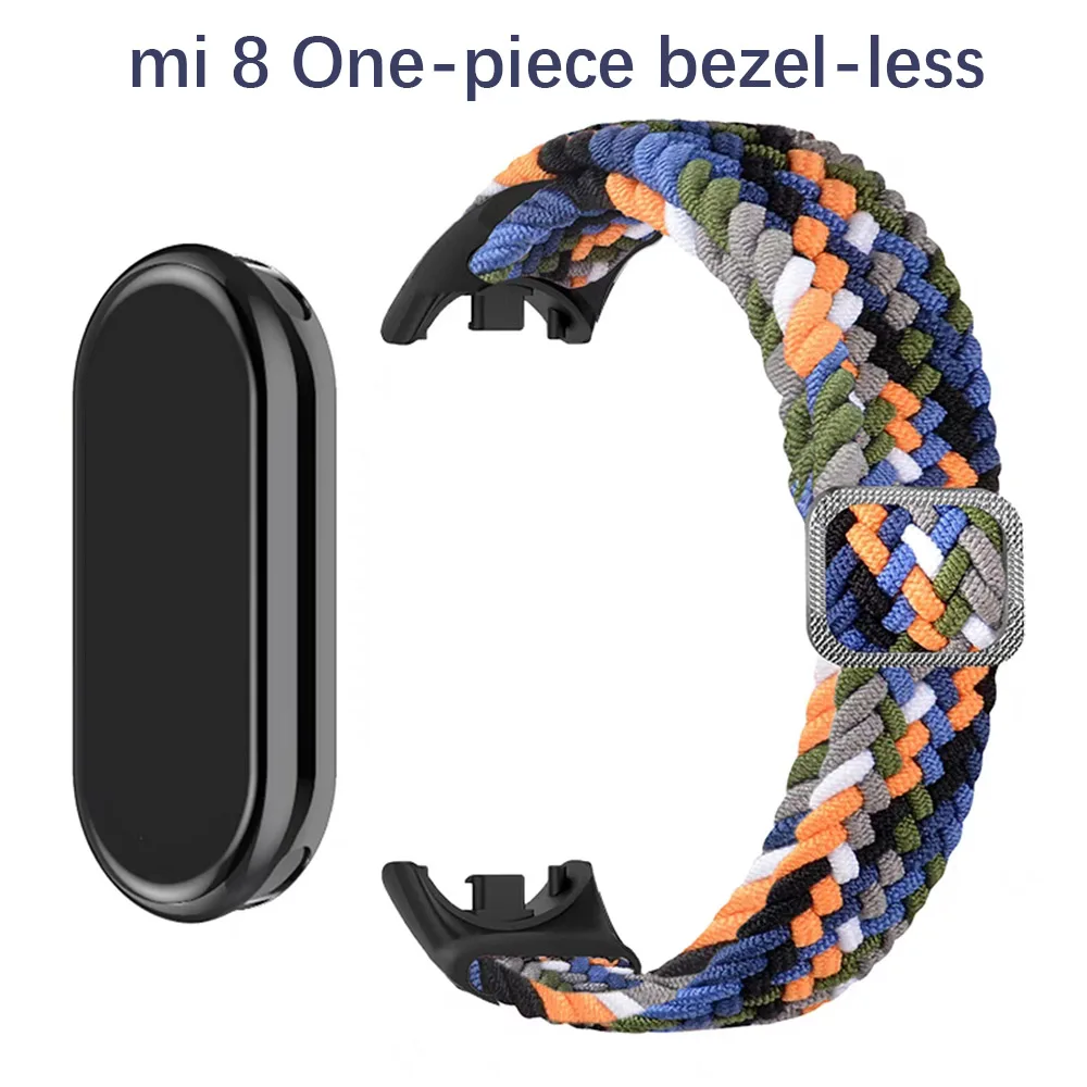 NEW Braided Strap for Xiaomi Mi Band 8 Elastic Nylon Solo Loop Adjustable Watchband Replacement correa bracelet for Miband 8 NFC