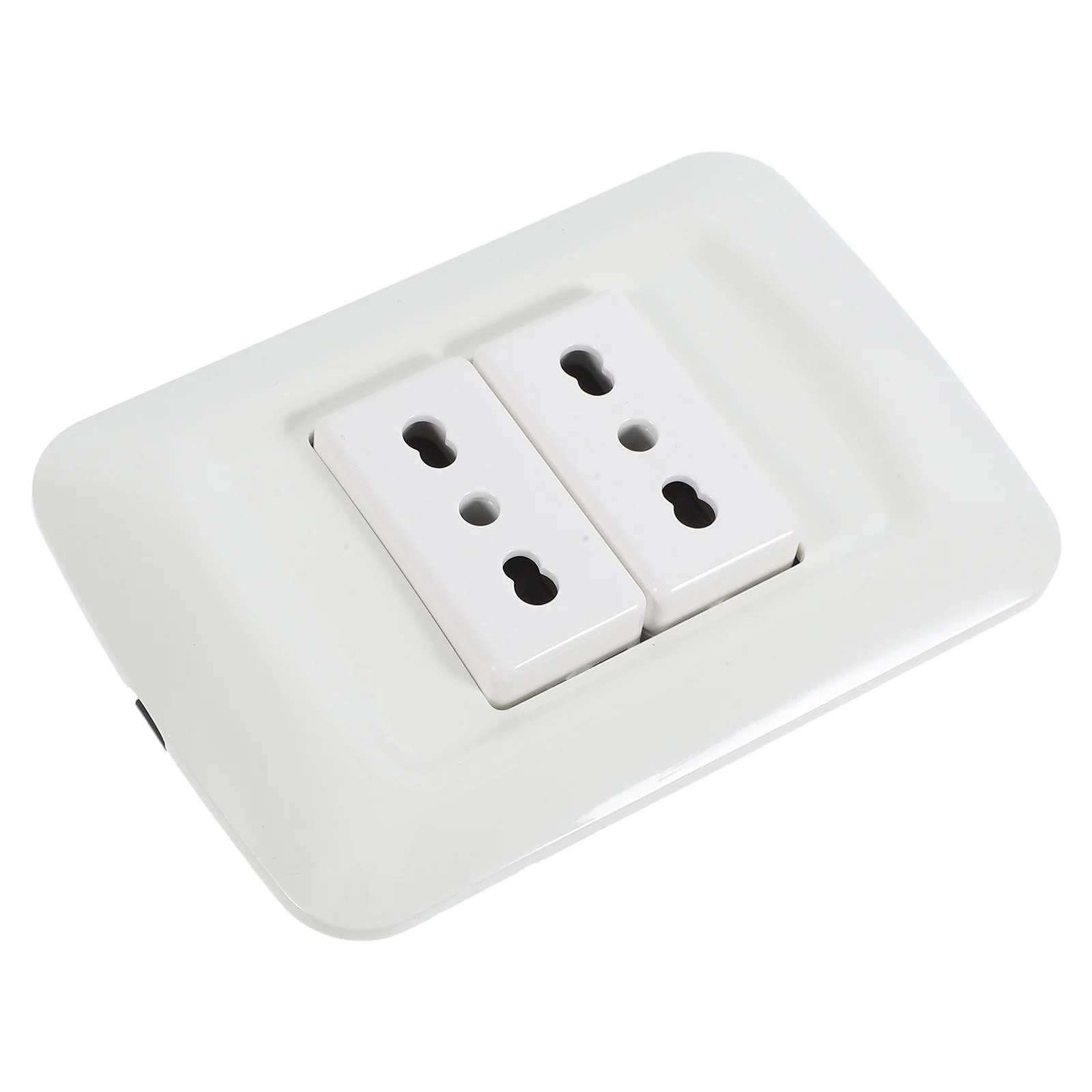 

Triple Round Hole Dual Socket 16A Italian Standard Wall Electrical Socket Embedded Recessed Desk Outlet for Home Use
