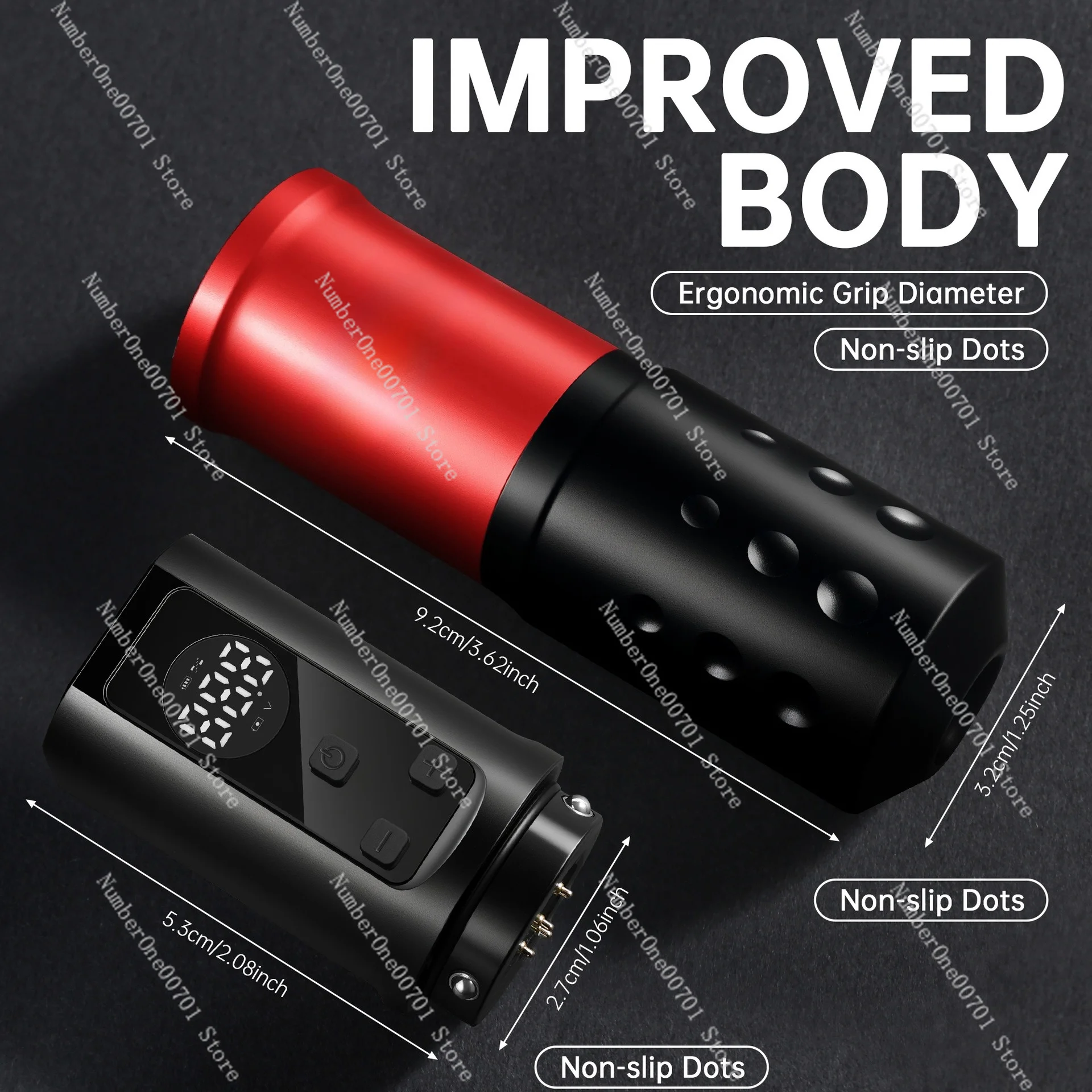 Wireless Tattoo Machine, High Speed & Torque Rotary Pen for Lining Shading, Professional Cordless Tattoo Gun Kit