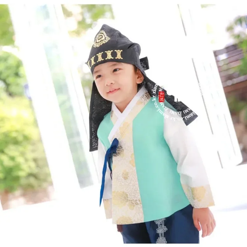 Nowy garnitur Hanbok Boy Urodziny Roczna