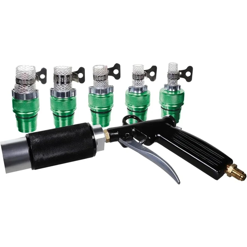 Refrigerant line set cleaning kit clears pipe clean of all contaminants and remaining refrigerants