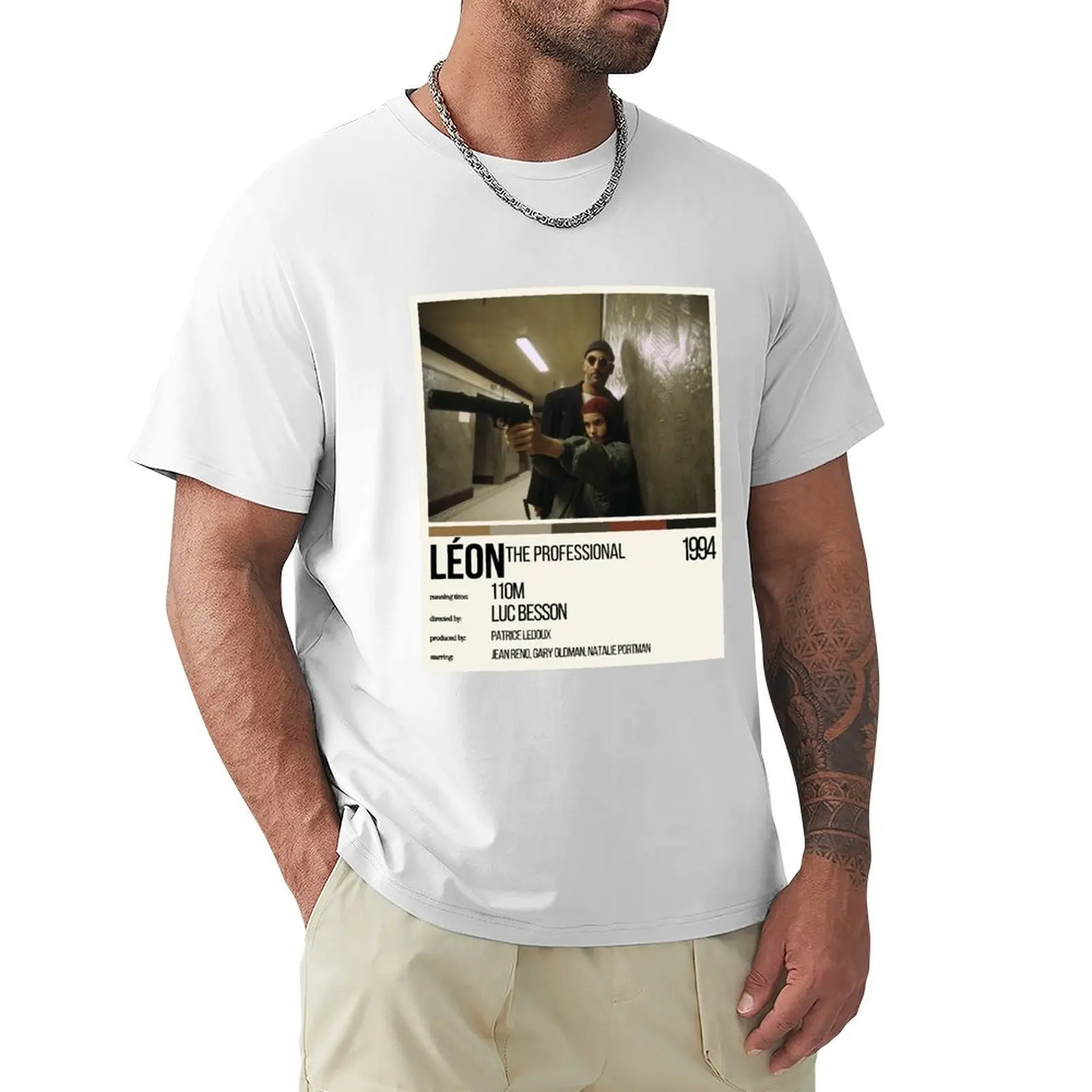 Léon: The Professional Poster - Point and Shoot T-Shirt Short sleeve tee shirts graphic tees Men's clothing