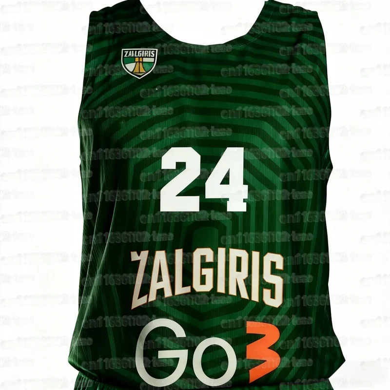 2026 Sommer Neu Zalgiris Kaunas Basketball Match Tank Top Fan-Bekleidung 3D-gedrucktes Sport-T-Shirt Atmungsaktiv Schnelltrocknend Familien-T-Shirt – Detail 6
