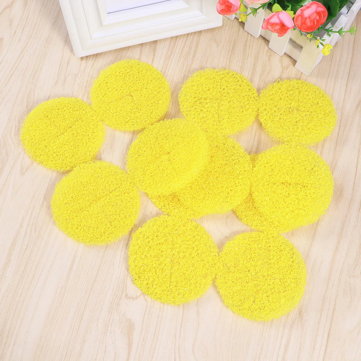 

12Pcs Anti-Clogging Filter Elastic Kitchen Sink Hair Catcher Drain Cover Sewer Colander Kitchen Bathroom Supplies Yellow Big
