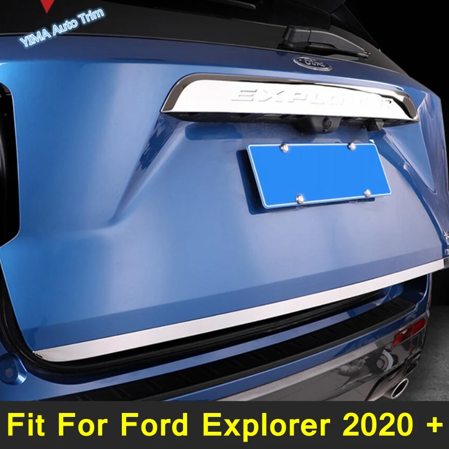 

For Ford Explorer 2020 - 2023 Accessories Rear Trunk Lid Cover Tailgate Trim Door Handle Molding Boot Garnish Bezel Stripe Cover