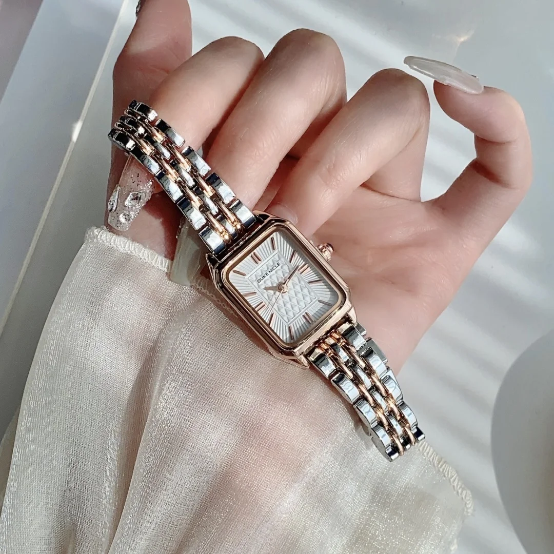 Женские часы, деловые женские кварцевые часы, простые весы, квадратный ремешок из нержавеющей стали, складные часы, наручные часы Reloj Mujer