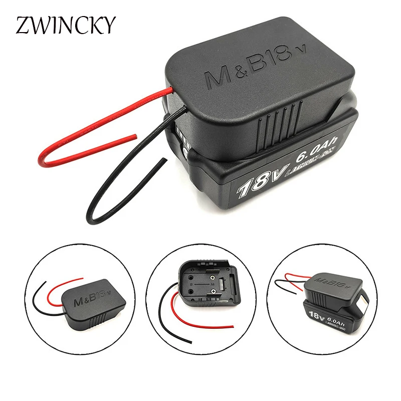 Zwinky – adaptateur de connecteur de batterie au Lithium 18V, pour Makita Bosch, avec fil M & B18V, bricolage, outils électriques