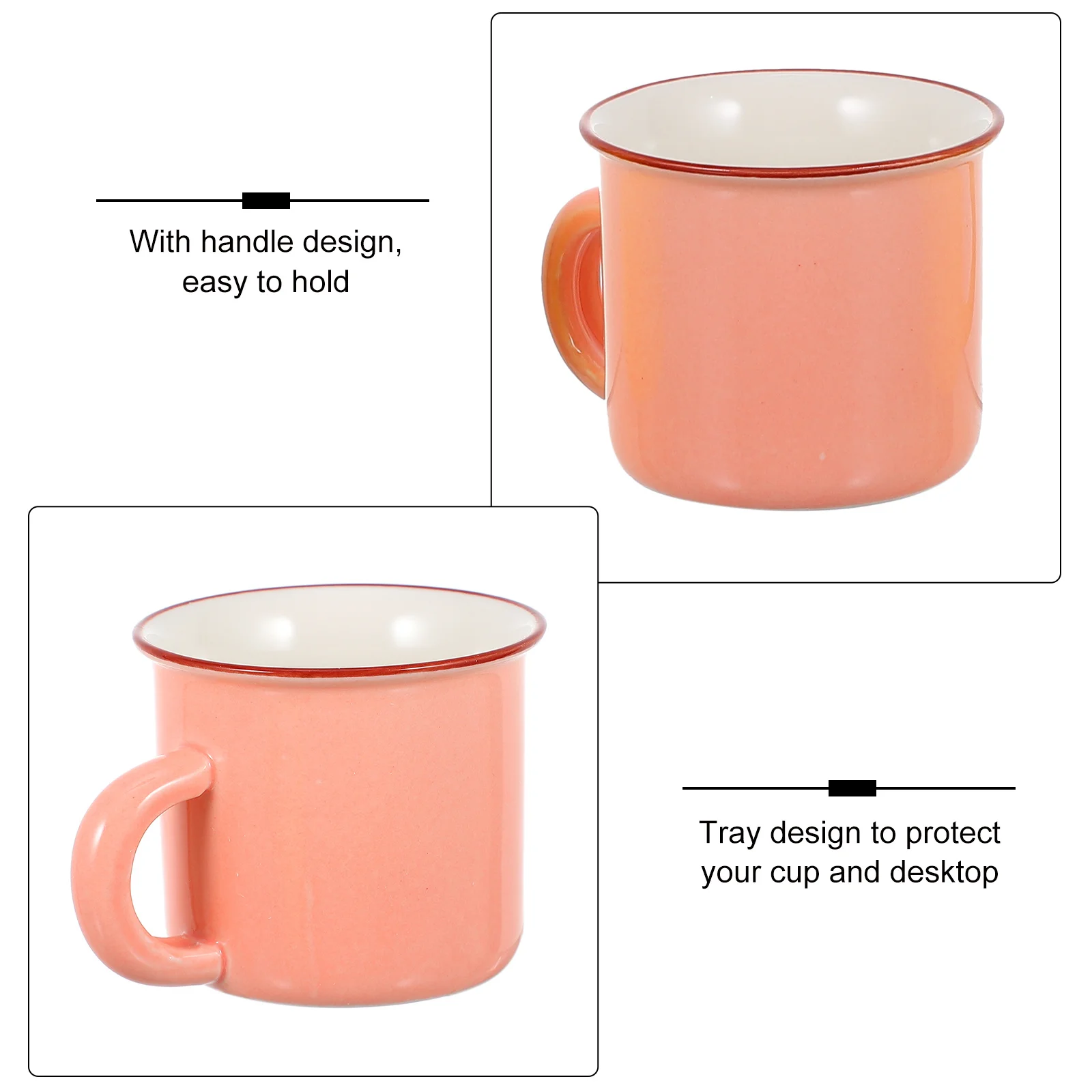 

3Pcs Small Ceramic Coffee Mugs Kids Drinking Cup Beautiful Exquisite Milk Cup for Family Kids Juice Tea Time Small Coffee Mug