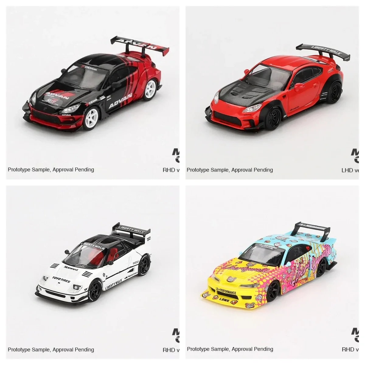 

Mini gt Silvia S15 LB-Super Sihouette LBWK Kuma AZ-1 LB40 GR86 Diecast Model Car Collection Limited Edition Hobby Toys