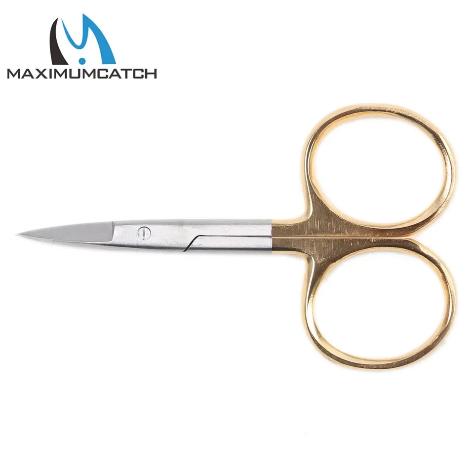 MAXCATCH Fliegenbinde-Schere Wolframstahl-Karbiddruckklingen Verstellbare Gezahnte Feinspitze Gerade Fliegenfischer-Schere – Detail 20
