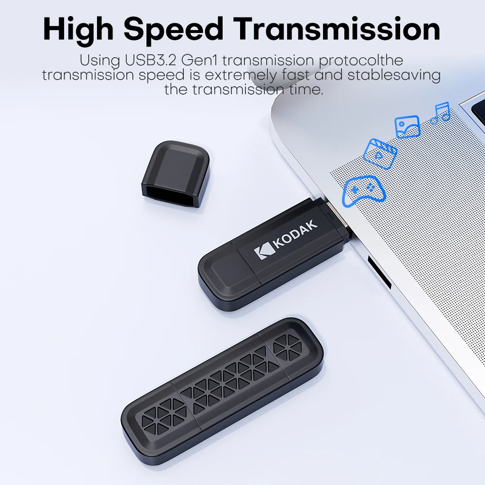 KODAK K143D Type C USB 3.2 Flash Drive 32GB-256GB OTG USB Stick Dual Connector Pen Drive for Android Phone Computer