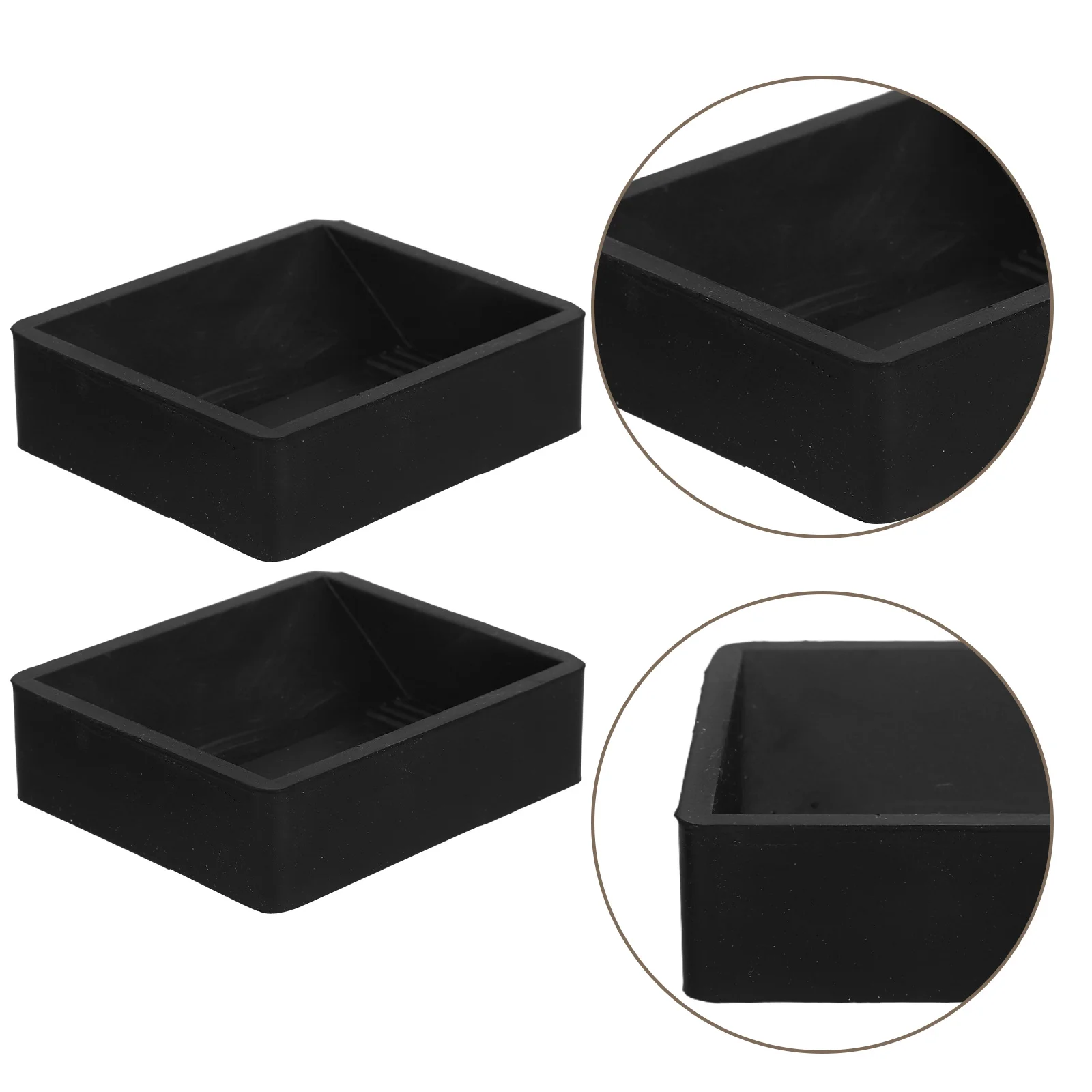 

4pcs Furniture Caster Cups Wheel Stopper Rubber Bed Stoppers Sofa Chair Casters Black Floor Protector Swivel Noise Reduction