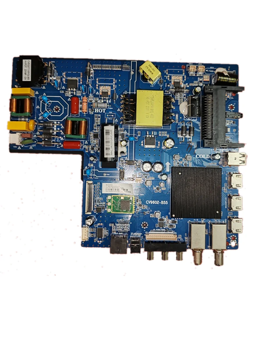 CV9602-B55  WiFi network three in one TV motherboard physical photo tested well for 135V --150V  530ma