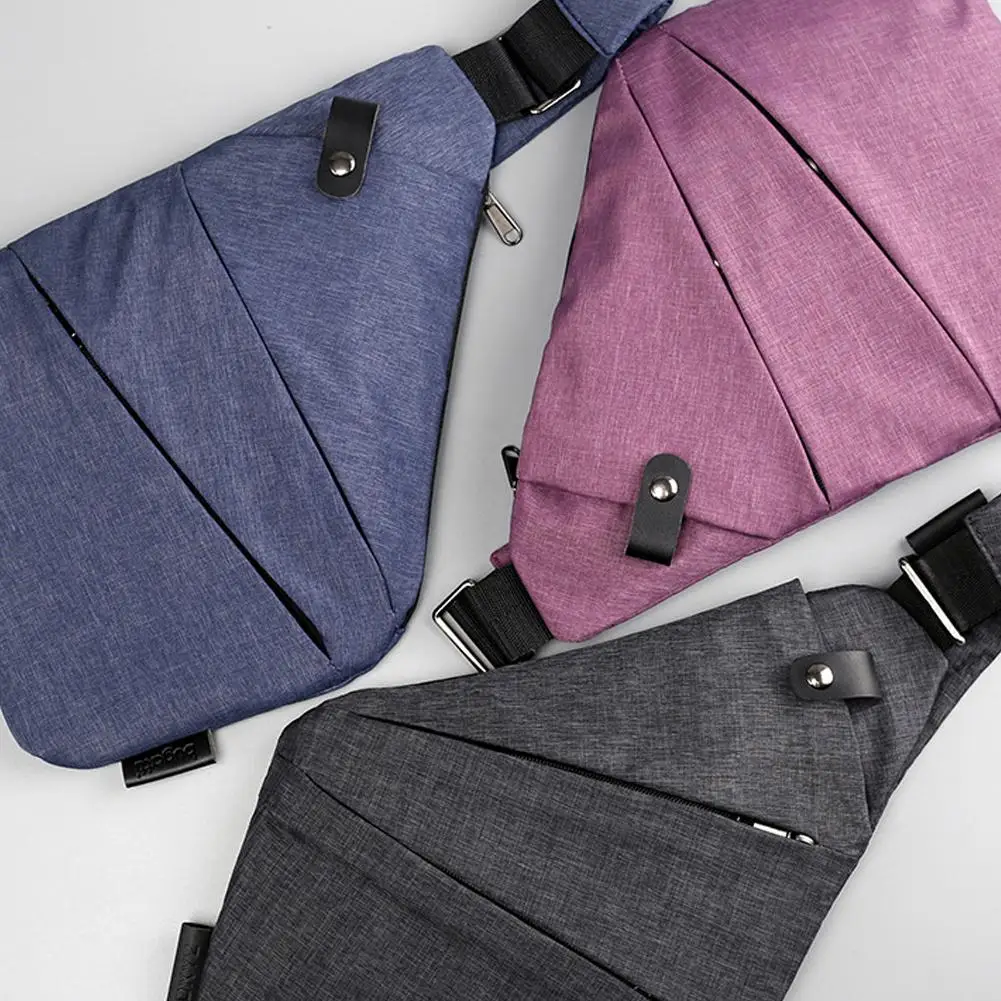 Crossbody Sports Waist Bag Fanny Pack Anti-theft Bag Ultra-thin Single Shoulder Bag Waterproof Casual Safety Chest Bag