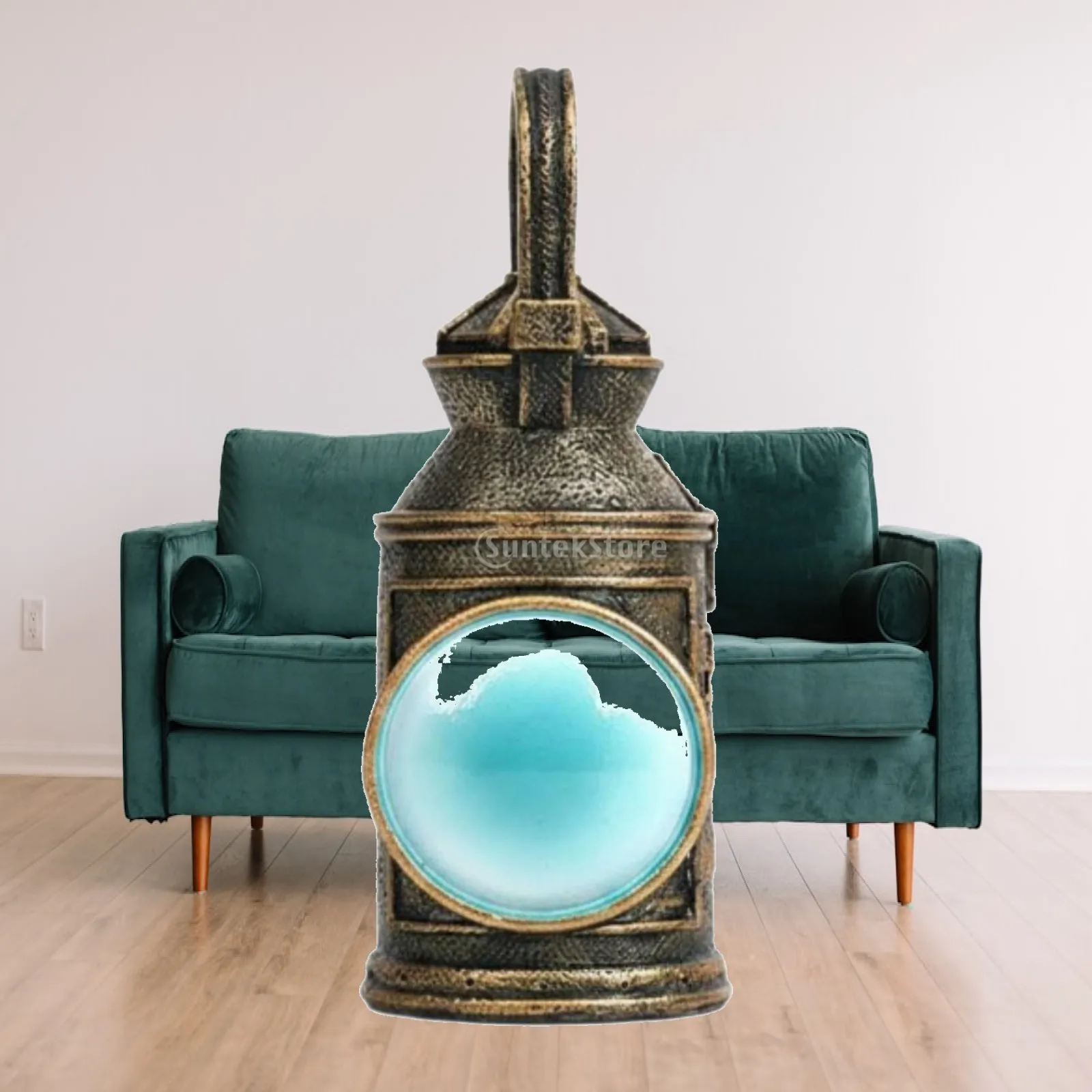Resin Vintage Decorative Lamp Retro Tabletop Decor House Decoration for Bedroom Office and Living Space