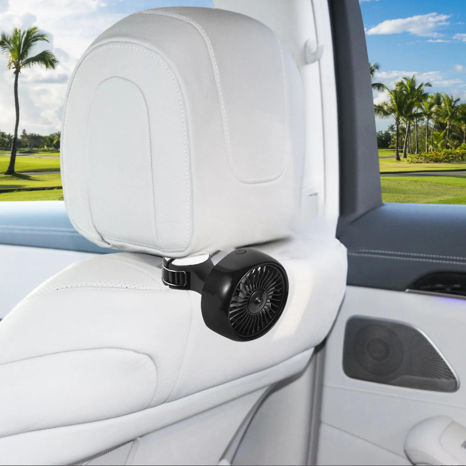 

Car Fan For Back Seat Usb Cooling Fan High Power Portable For Inside Car Strong Wind Sleek Design Vehicle Interior Comfort