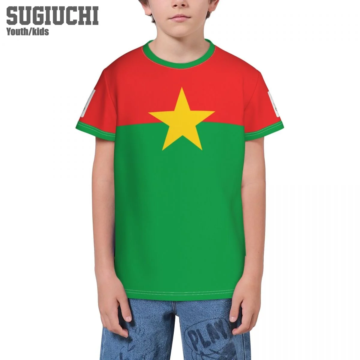 Custom Name Number Burkina Faso Flag Emblem 3D T-shirts For Kids Youth Boy/Girl Tees jersey Soccer Football Fans Gift T shirt