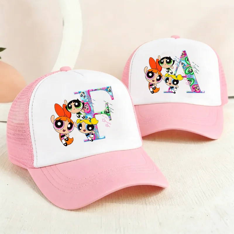 The Powerpuff Girls Baseball Cap Fashion Bubbles Cute Anime Adjustable Trucker Sunhat Summer Outdoor Breathable Shade Caps Gift