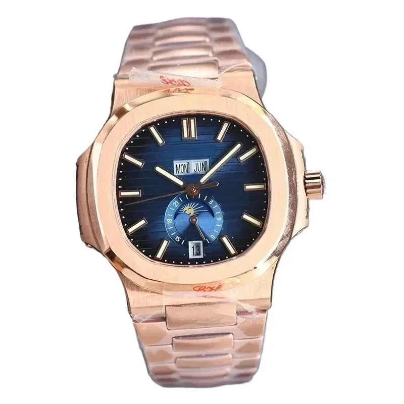 الرجال Moonphase التقويم Daydate الساعات التلقائية الساعات الميكانيكية 904L الفولاذ المقاوم للصدأ الفضة الذهب الأسود الأزرق حسب الطلب
