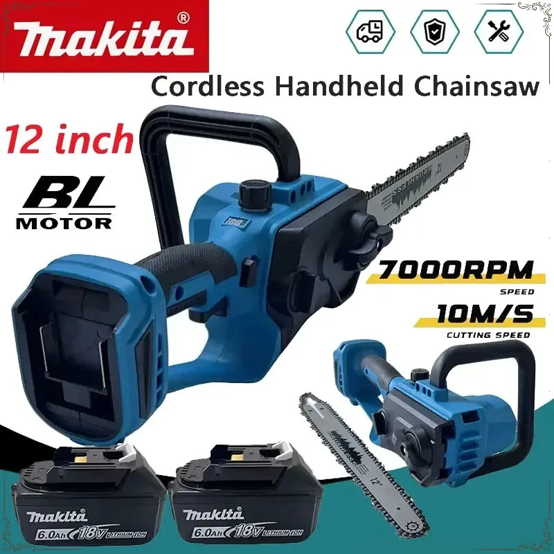 

Makita 2200W Portable Chainsaw Brushless Electric Chain Saw Rechargeable Cordless Graden Pruning 18V Tools