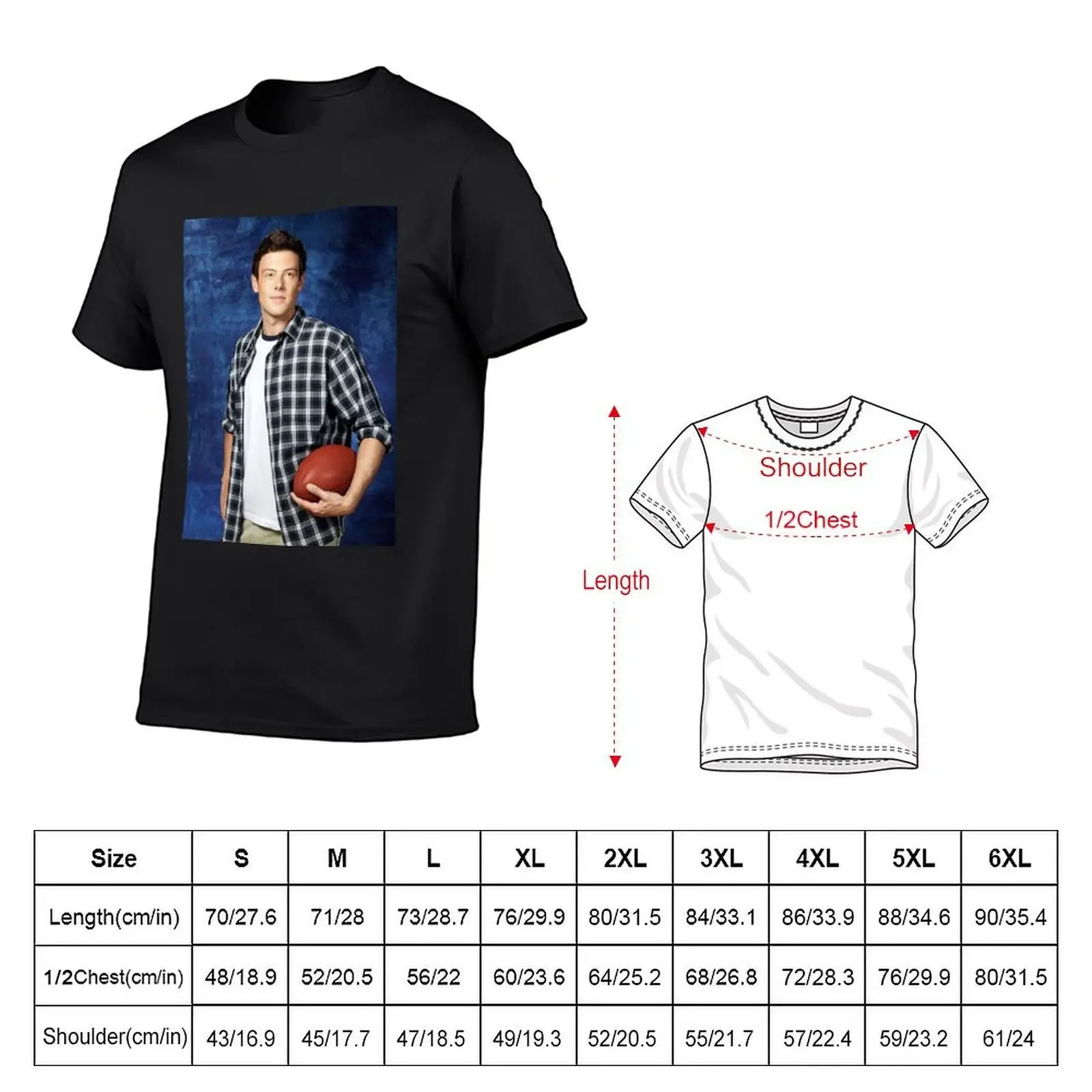 Glee Tv Series Smalls 079-025 Finn Hudson Cory Monteith T-Shirt sublime anime figures men t shirts