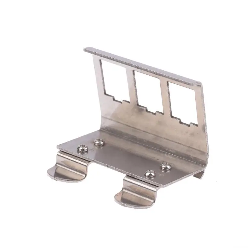Adaptador Keystone de carril DIN RJ45, 3 puertos, soporte de conector, herramienta auxiliar de carril fijo de paso de red