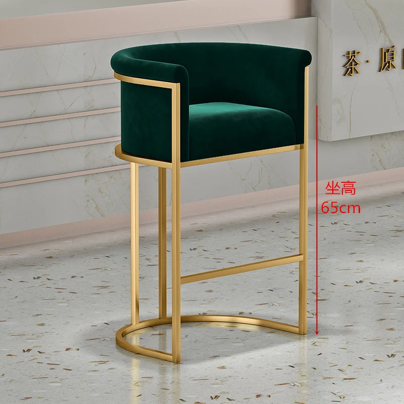 

Wholesale Luxury Commercial Stainless Steel Velvet Bar Stool High Chair Upholstered Kitchen Bar for Home Hotel Furniture