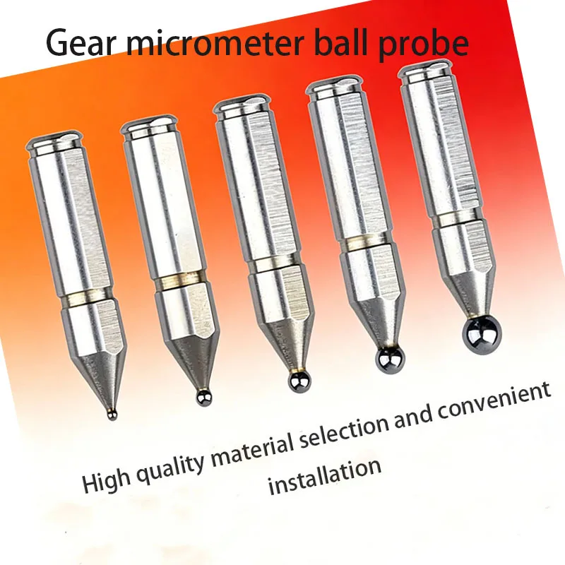 High Precision Micrometer Measuring Head, Hard Alloy Ball Gear Measuring Needle, Modulus Gear Measuring Head