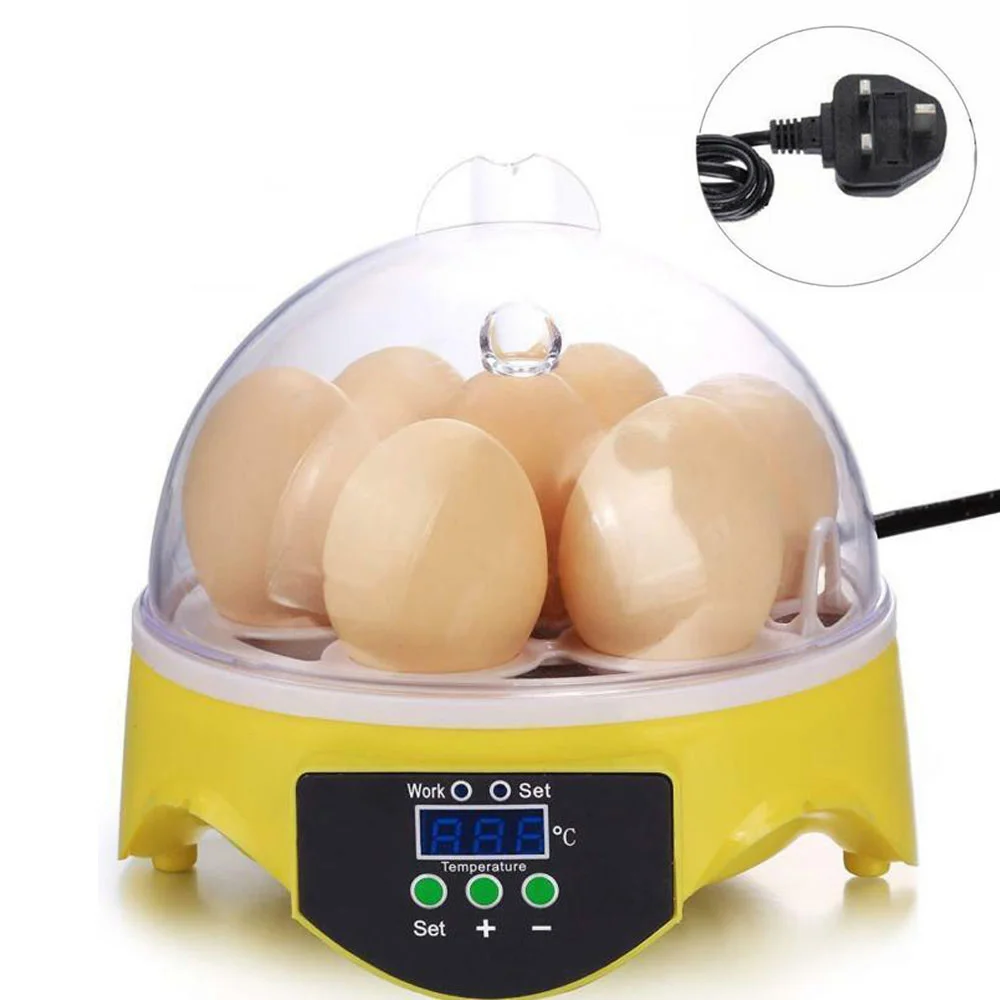 

7 Eggs Mini Small Incubators for Chickens Brooder Hatching with Automatic Turning Hatcher