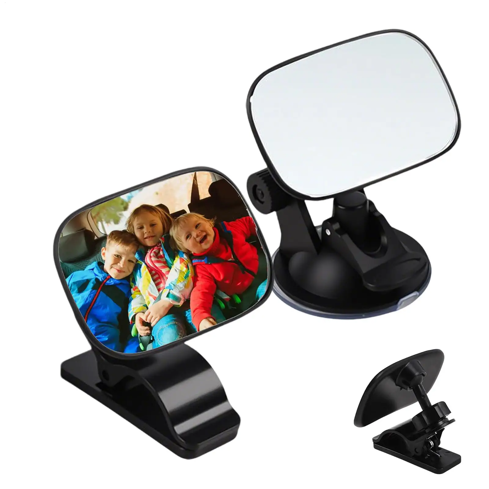Kids Car Mirror Rear 360 Degree Rotation Automotive Glass Clear Wide View Car Seat Mirror for Kids Rear Facing for SUV