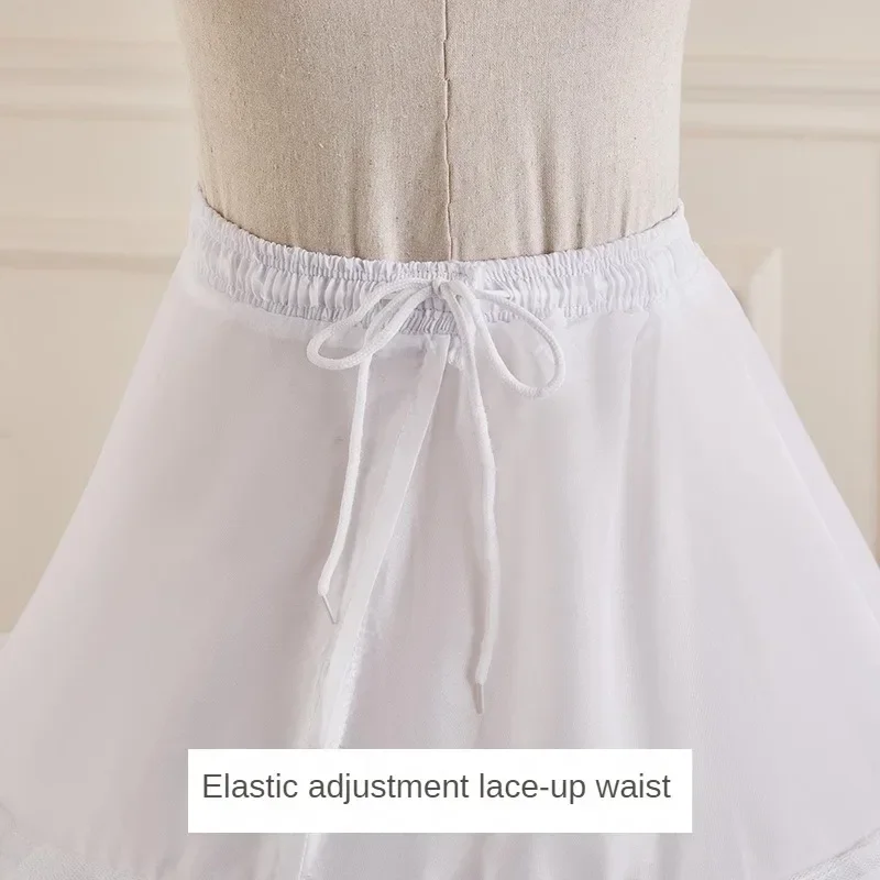 6-hoops underskirt women white a line petticoat wedding crinoline underskirt floor length under skirt for dresses for girls 2024