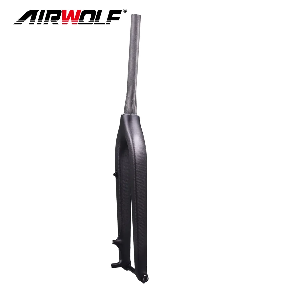 AIRWOLF Rigid Fork 29 Carbon Mtb Fork Mountain Bicycle Disc Brake Rotor 160mm Steerer Tube 1-1/8\