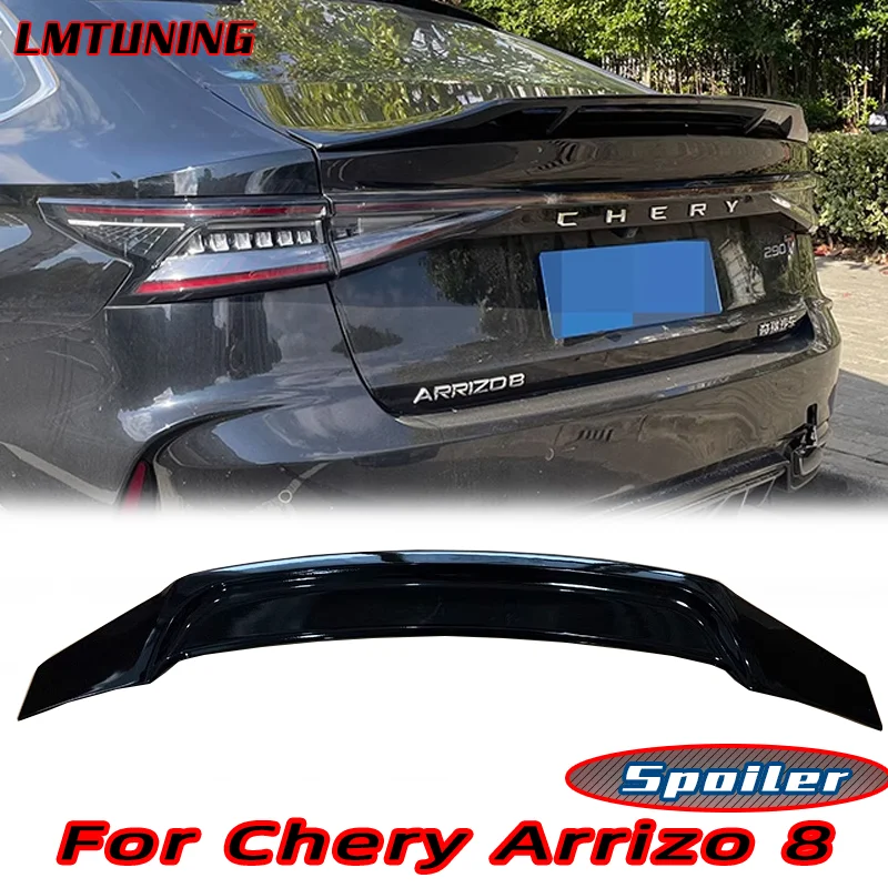 

For Chery Arrizo 8 high quality ABS Plastic Rear R sports spoiler Wing Trunk Lid Cover Car Styling Modification Accessorie