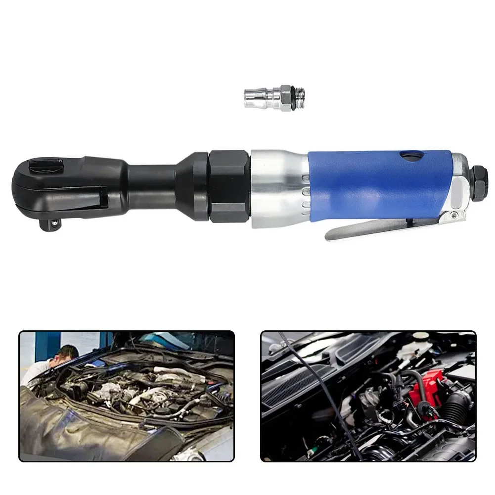 

1pc Pneumatic Ratchet Wrench With Adapter 360 Degrees Air Spanner Drive Socket Setting Reversible 90 Psi Air Pressure Wrench
