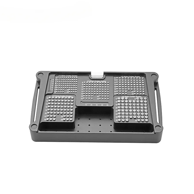 

AO integrated implant box CNC machining stainless steel screw disinfection box screw storage box screw box