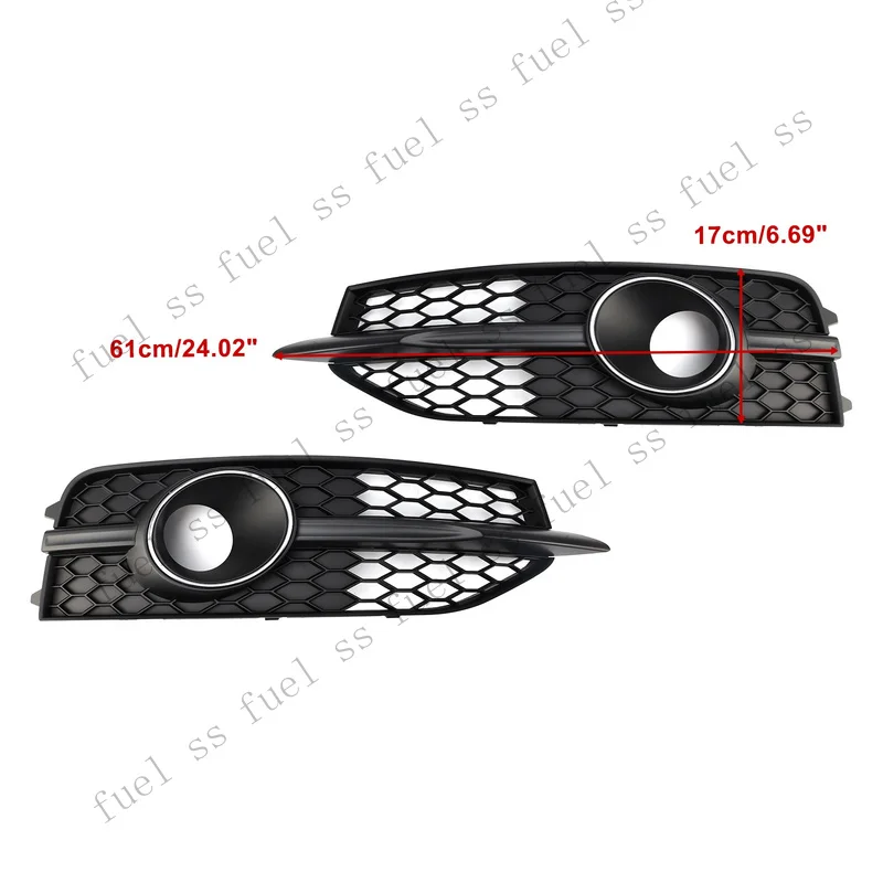 S+ Black Front Bumper Fog Light Grille Cover Bezel For  Audi A7 S-Line S7 12-2015 ZA