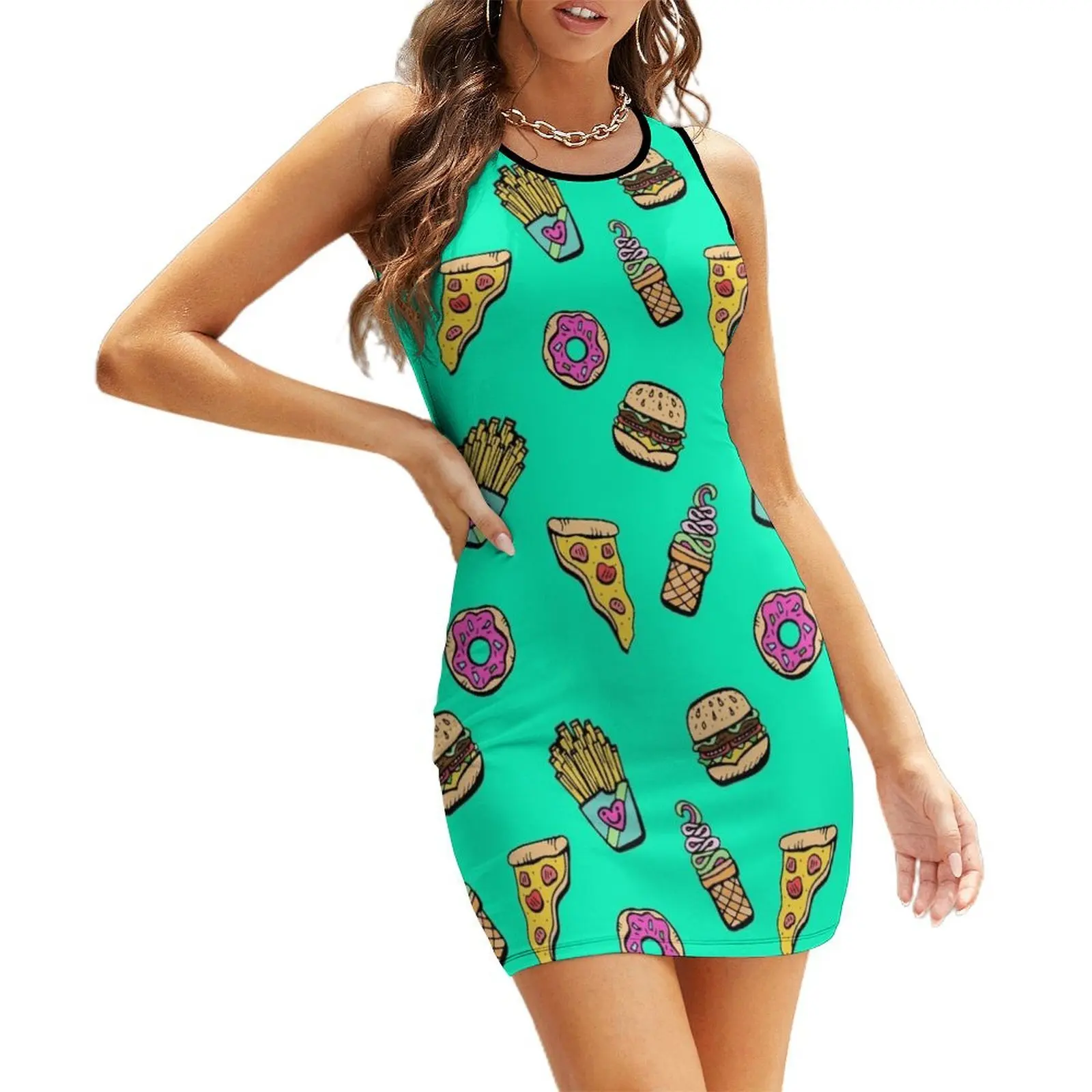 

Foodie for Yo Bootie Sleeveless Sundress Woman dresses dress party evening elegant luxury celebrity Summer dresses for women