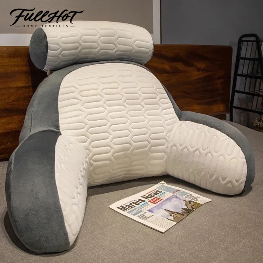 FULLHOT Ice Silk Bean Bag Cushion, Soft Comfortable Bedside Backrest Pillow, Waist Support for Office Bedroom Sofa, Home Decor