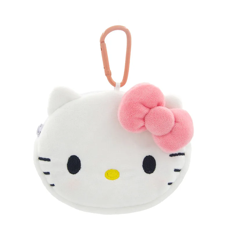 Kawaii Sanrio Anime Peripherals My Melody Kuromi Cinnamoroll Hello Kitty Cartoon Plush Coin Purse Girls Going Out Messenger Bag