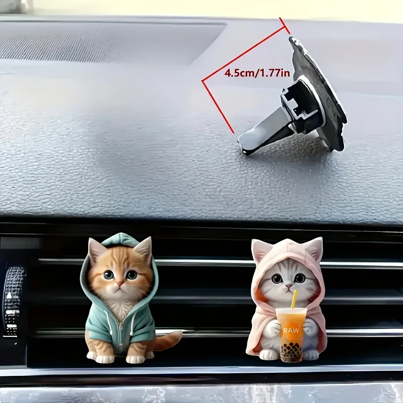 Cute Cat Acrylic Car Decoration Fragrance Sheet Long-lasting Fragrance Ventilation Clip Decoration and Aromatherapy
