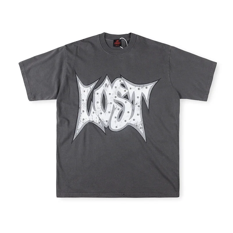 

Summer Letter Rhinestone Short Sleeve Tshirts for Men Streetwear Cotton Loose Crew Neck Top Tees Oversized Unisex Tshirt