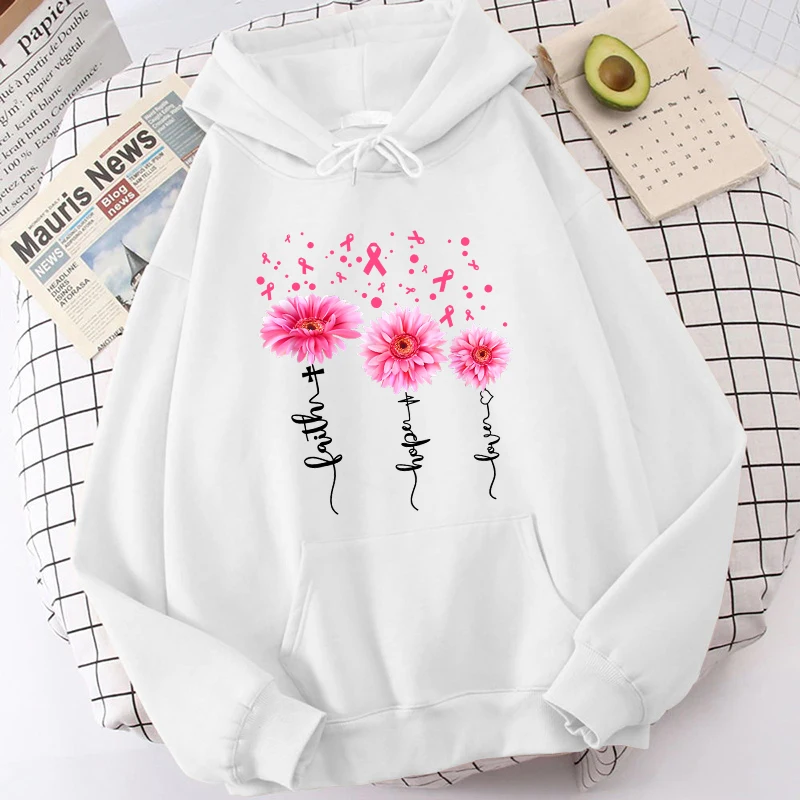 

(Premium Hoodie)Autumn And Winter Unisex Harajuku Hoodies Breast Cancer Printed Sweatshirts Casual Fashion Pullovers