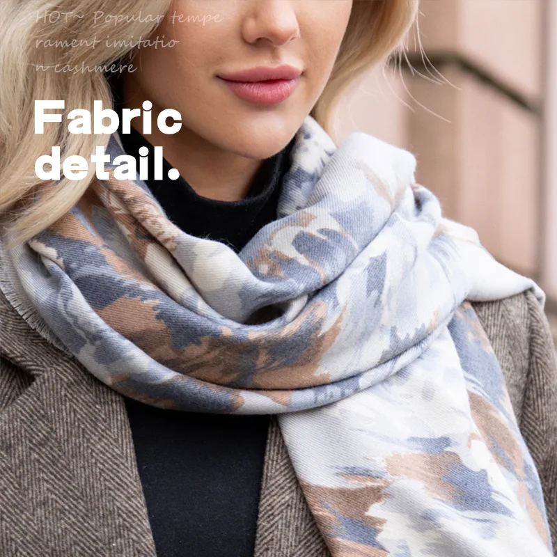 2025 Luxury New Ethnic Retro Style Scarf Women's Fashion Versatile High-end Neck Protection Cold Warm Shawl