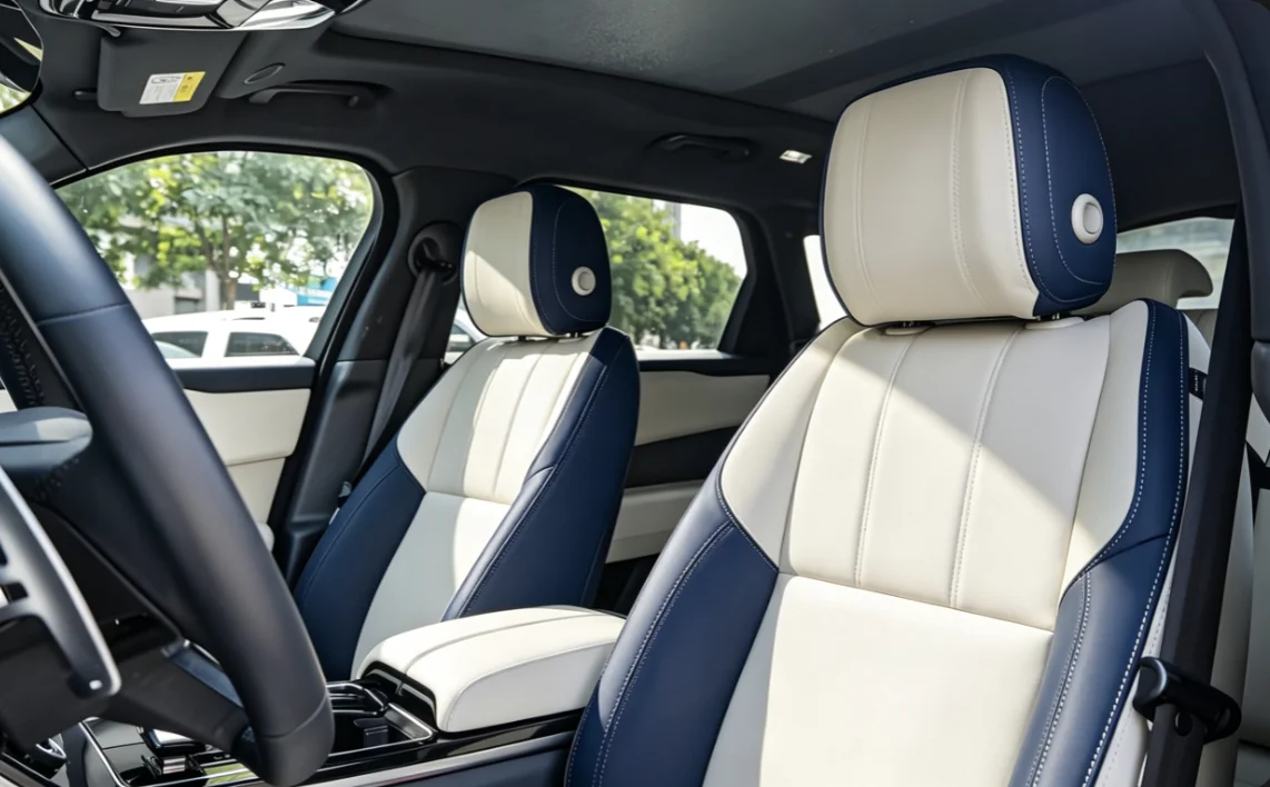 Für Range Rover Velar 2017~2020 Maßgefertigte Autositzbezüge Luxuriöses Nappaleder 100% Passgenau Innenraumzubehör 360 ° Vollständige Abdeckung – Detail 5